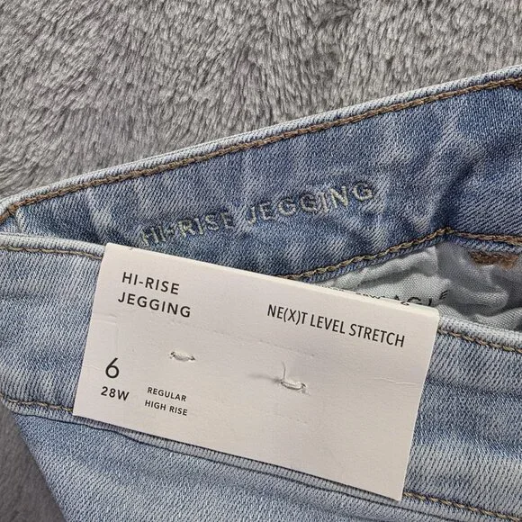 American Eagle Jeans Womens 6 28W Light Wash Hi-Rise Jegging Next Level Stretch - Picture 5 of 11